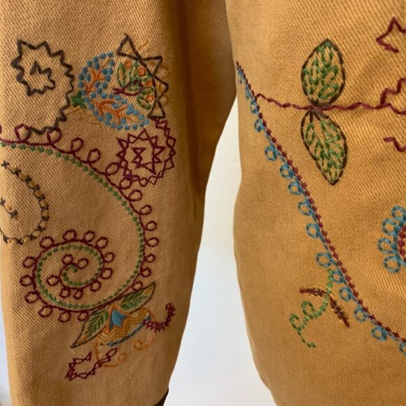 Womens cotton jacket SZ M embroidered Denim + Co - Picture 6 of 7